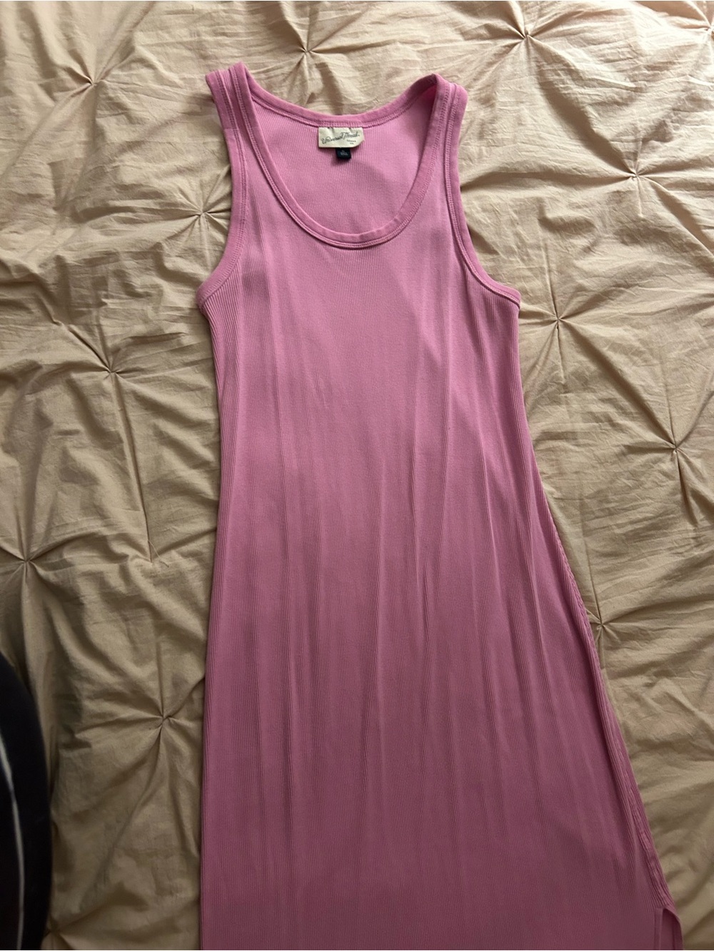 Universal Thread Bubblegum Pink Racerback Racerback Tank Ribbed Maxi Dress - Picture 9 of 14